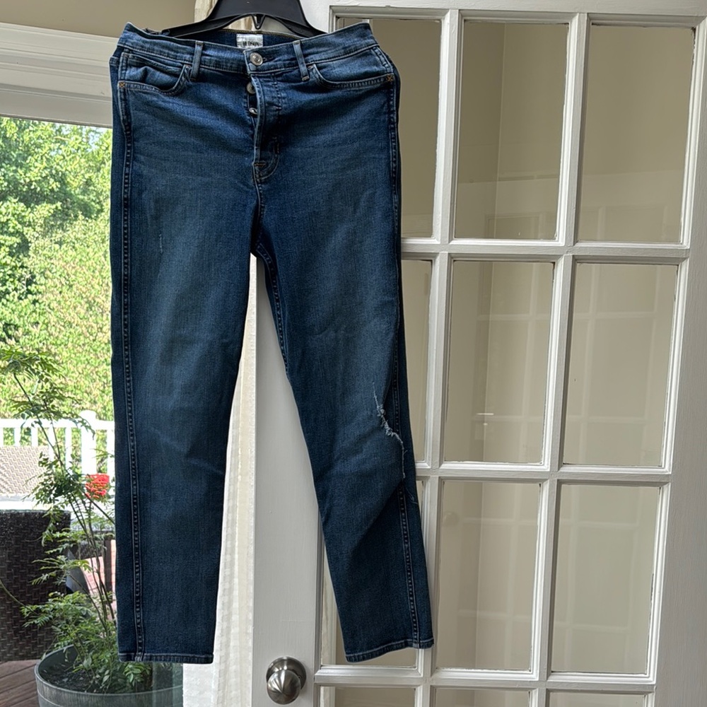 HUDSON JEANS SIZE 29 HIGH RISE Women’s Dark Blue Stretch Denim Jeans